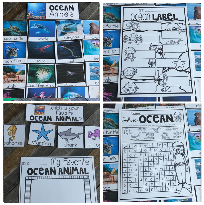 Ocean Activities, Centers and Crafts Kindergarten (20+)