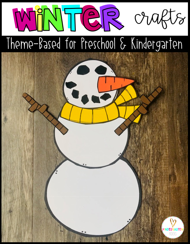 Are you looking for a fun age appropriate crafts for kids?  Then you will love Winter Crafts for Kids.  This unit is perfect for winter, snowmen, December and January themed units.  Increase student vocabulary and readiness skills as they are completing fun crafts.   Students will build fine-motor skills and strengthen their ability to follow multiple step directions.   