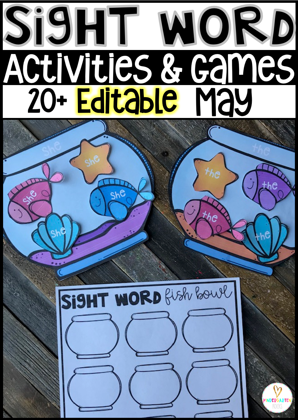 Are you looking for spring sight word activities that you can change to meet the needs of your kindergarten and/or first grade children?   Then, you will love Spring Sight Word Games, Printables and Activities for May.