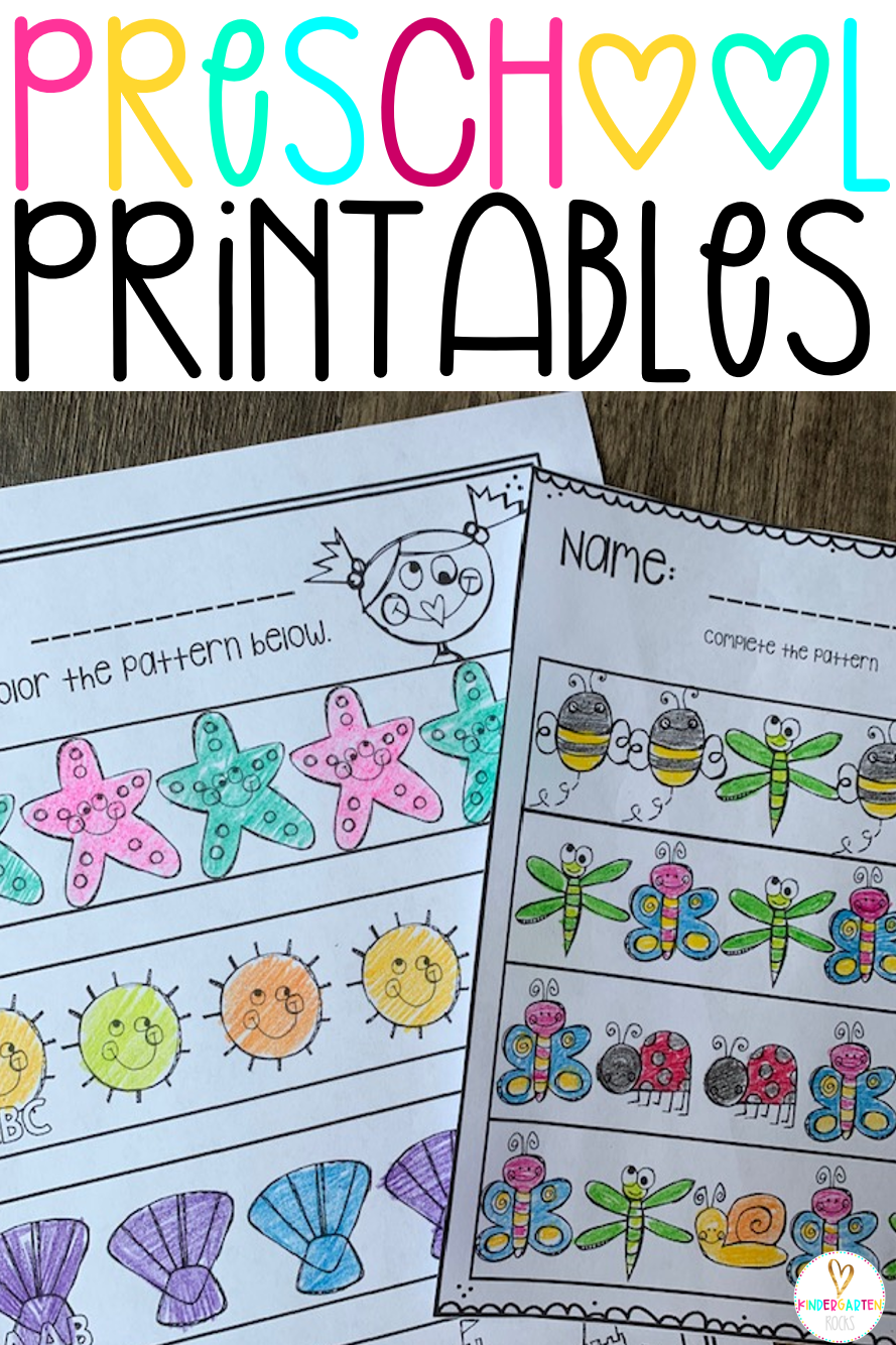 Preschool printables