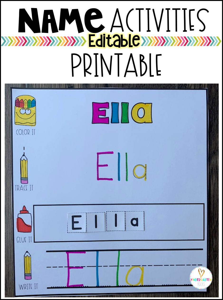 Are you looking for a variety of editable name activities you can use with your classroom and home-schooled children to help them learn how identify, build, spell and write their name?  Then you will love our editable name activities.  #backtoschool #nameactivities