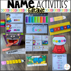 Name Activities Back to School EDITABLE - Kindergarten