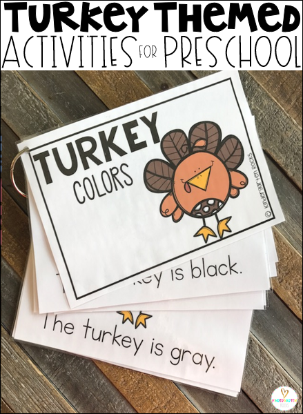 Are you looking for a fun hands-on turkey and Thanksgiving (thankful) themed unit that revolves around amazing stories?  Then, you will love Turkey and Thanksgiving Themed Book-Based Unit for Preschool.  This unit will not only help children learn new vocabulary, it will also help them build important math and literacy skills. #turkeyactivities #preschool