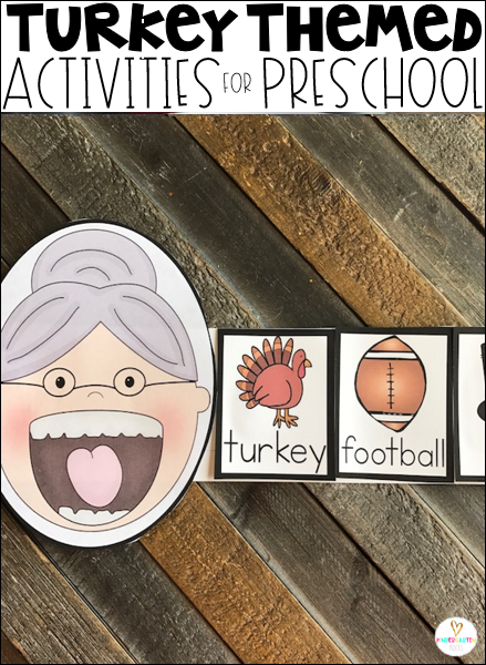 Are you looking for a fun hands-on turkey and Thanksgiving (thankful) themed unit that revolves around amazing stories?  Then, you will love Turkey and Thanksgiving Themed Book-Based Unit for Preschool.  This unit will not only help children learn new vocabulary, it will also help them build important math and literacy skills. #turkeyactivities #preschool