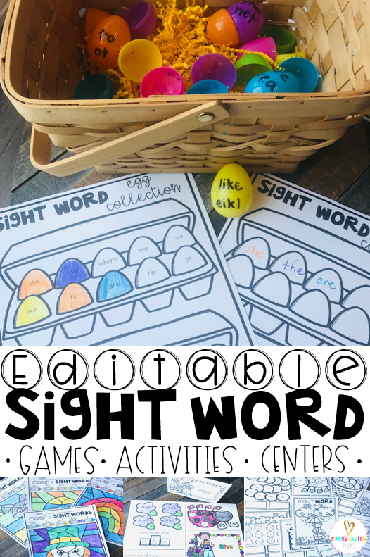 Are you looking for spring themed hands on editable sight word games that you can change to meet the needs of your kindergarten and/or first grade children? Then, you will love Editable Sight Words Games for Spring. Type in 20 sight words on one list and they will spread throughout all of the activities.