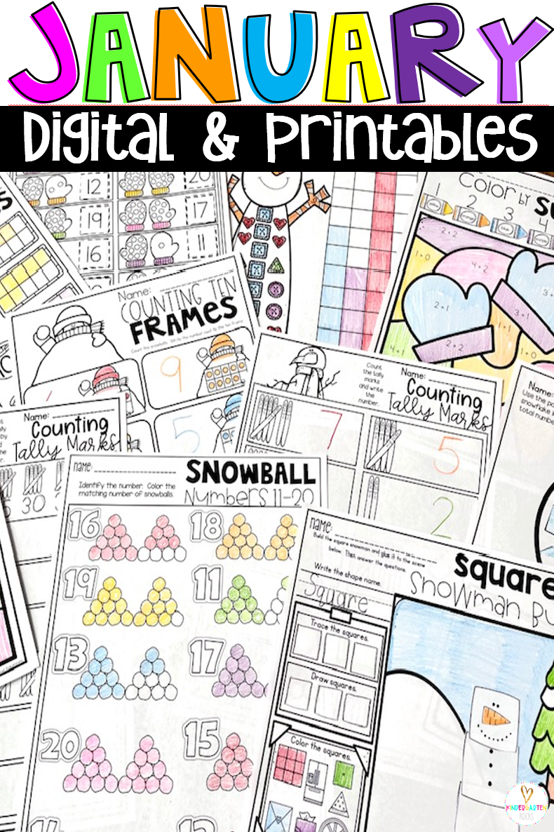 January Printables and Activities are perfect for your winter needs. The activities cover important literacy and math skills children are working on in the month of January. 