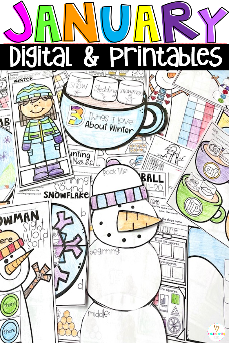 January Printables and Activities are perfect for your winter needs. The activities cover important literacy and math skills children are working on in the month of January. 