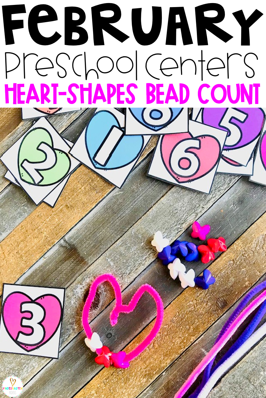 February Valentine's Day Hands on Math and Literacy Centers for Preschool are perfect for you February Centers.