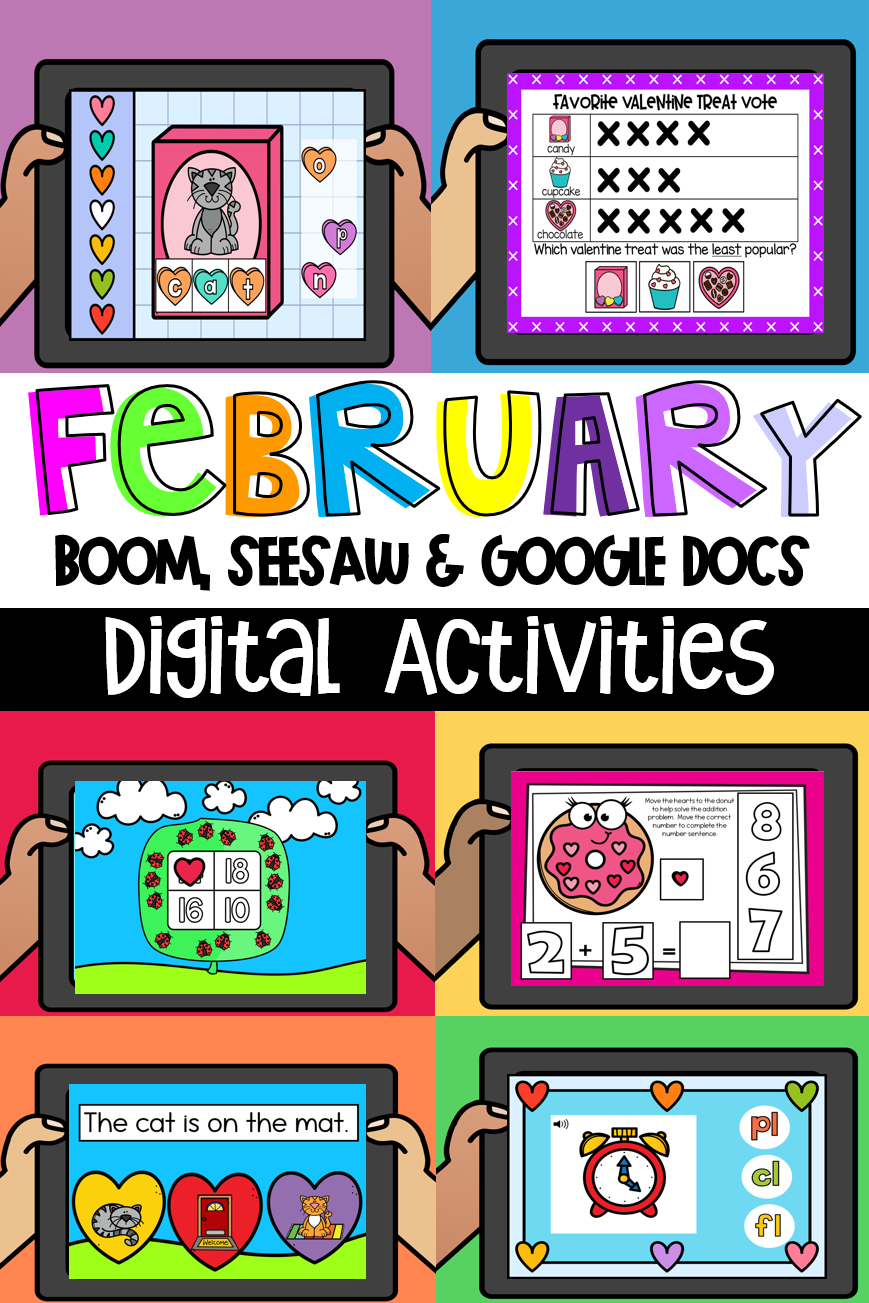 Are you looking for meaningful activities for your young learners that are both digital and printable? February Digital and Printables will provide the flexibility you need for distance and in-person teaching.
