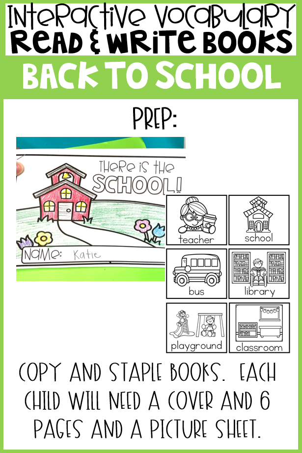 Are you looking for a fun back to school readers unit that will help the boys and girls increase their vocabulary and practice reading? Then you will love Interactive Vocabulary Readers Back to School Bundle for Kindergarten.