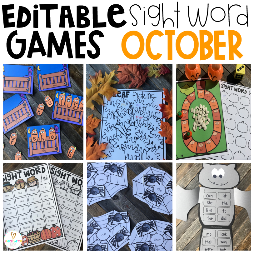 Are you looking for hands-on sight word games and activities for your classroom?  Then you will love Sight Word Games for the year.