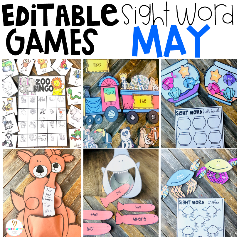 Are you looking for hands-on sight word games and activities for your classroom?  Then you will love Sight Word Games for the year.