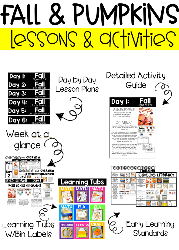 Are you looking for hands on lessons and hands on activities that revolve around fall and pumpkin activities? Fall and Pumpkin Lesson Plans has it all!