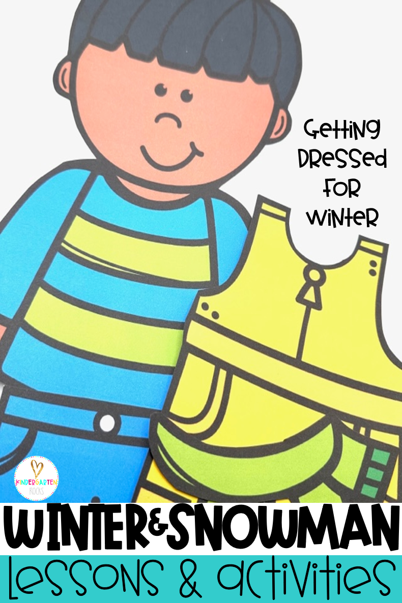 The boys and girls will love this large group activity discussing the steps to get dressed for the snow. Check out Winter Preschool Activities.