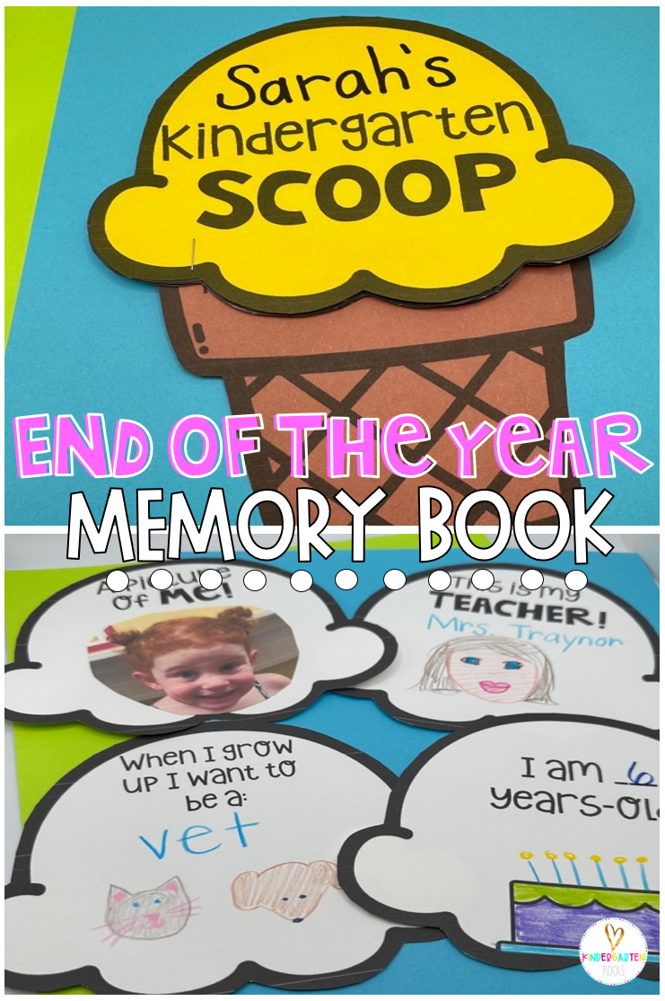 Are you looking for a fun end of the year keepsake for you kindergarten or preschool students? Then you will love our Editable Ice Cream Themed End of the Year Memory Book for Kindergarten and Preschool.