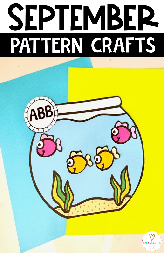 September Pattern Crafts is just what you need to liven up your back to school and Fall math centers. Patterning Crafts is a fun way to practice making different kinds of patterns and building fine-motor skills. 