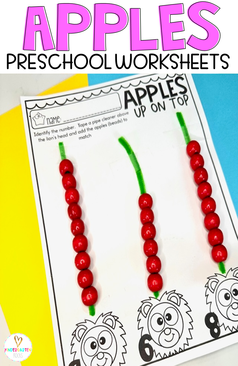 Are you looking for no-prep apple themed activities, printable and math and literacy worksheets for your preschool or kindergarten classroom? The you will love our Apple Printables and Worksheets for Preschool.