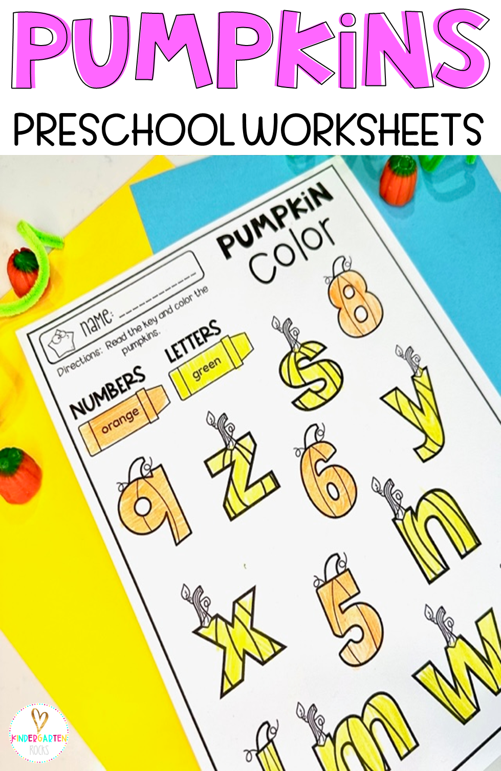 Pumpkin Math and Literacy Worksheets and Printables for Preschool is perfect for your preschool classroom. The boys and girls will color by letter or number.