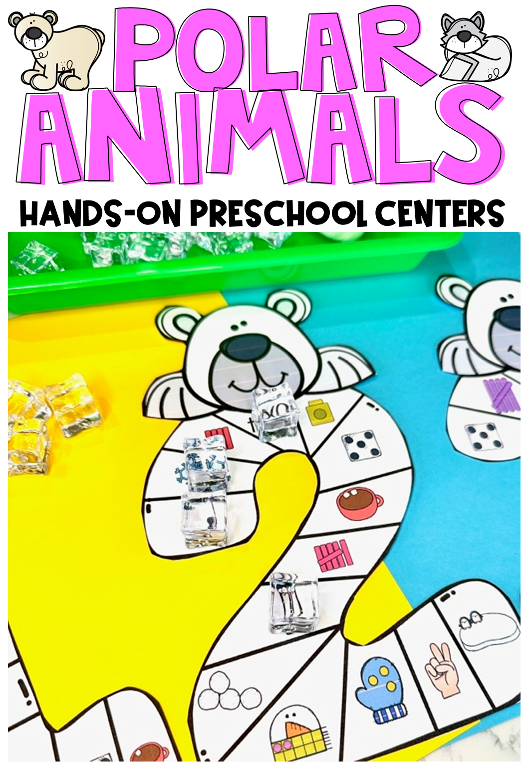 Are you looking for polar animal math and literacy centers for your preschool classroom for the month of January? Then you will love our Polar Animals Centers and Morning Bins for the winter months of preschool.