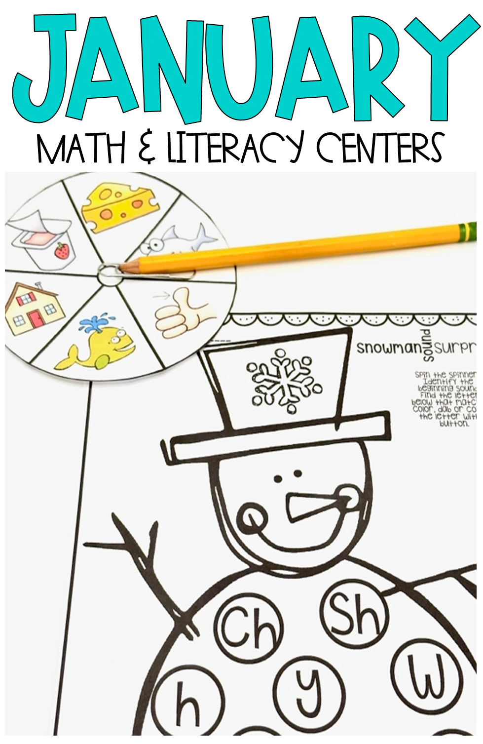 January Math and Literacy Centers for Kindergarten is 350 pages full of fun hands-on polar animals, winter and snowmen themed math and literacy centers that will help build a strong foundation in math and number sense and literacy skills.