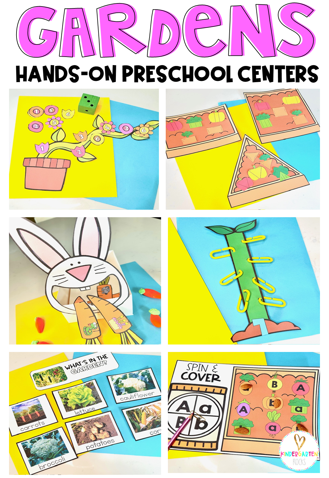 Are you looking for garden, flower and plants math and literacy centers and activities for your preschool classroom spring centers? Then you will love our Gardens, Flowers and Plants Centers and Morning Bins for the spring months of pre-k.