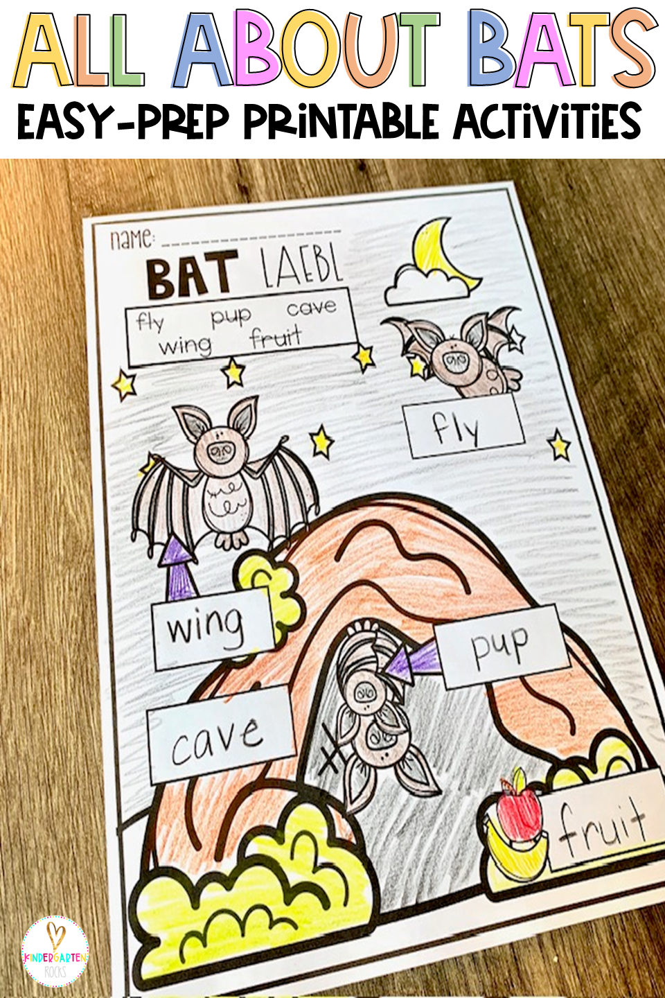 Are you looking for an All About Bats science and literacy worksheets and activities that are factual and easy to prep? Then our All About Bats Printables Unit is the perfect no-prep packet for your kindergarten classroom.